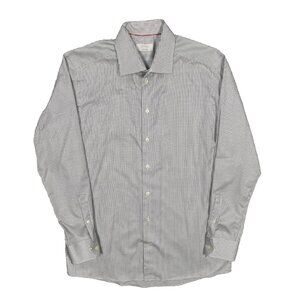 Eton Contemporary Dress Shirt Check White Long Sleeve Cotton 42 16 .5 Large